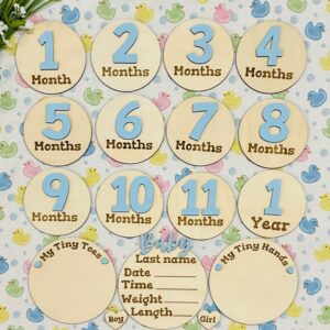 Baby Month Milestone Tags - Font 3 - Numbers