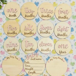 Baby Month Milestone Tags - Font 1 - Word Numbers