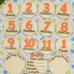 Baby Month Milestone Tags - Font 2 - Numbers