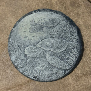 Sea Turtle Round Slate Coaters