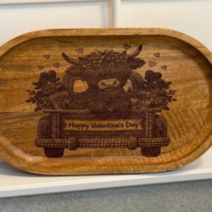 Highland Cow Oval Serving Plate for Hors D'oeuvres or Snacks