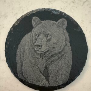 Grizzly Bear Slate Rounds Coaster