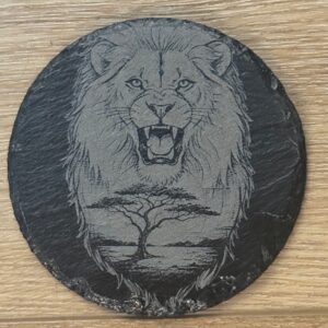 Lion Slate Round Coaster