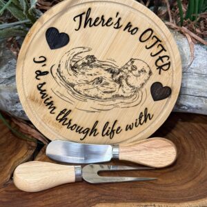 Otter Bamboo Cheese and Cracker Board