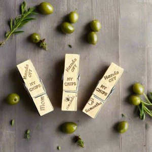 Personalized Clothespin Snack Clips